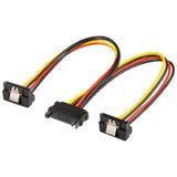 Goobay SATA 1x Male to 2x Female 90° PC Y Power Cable ( ( ( ( ( (3 pack by Valotronics)