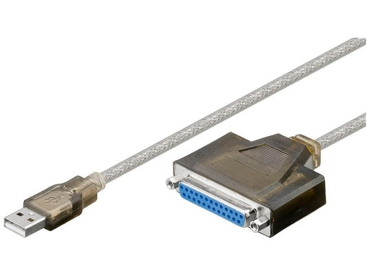 Goobay USB to D-SUB/IEEE 1284 female Printer 1.5m Cable - Transparent