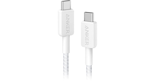 Anker 322 Type C to Type C Braided Cable 1.8m White