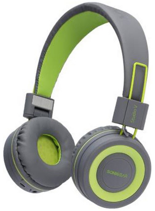 SonicGear Airphone V Bluetooth Headsets - Grey/Lime Green