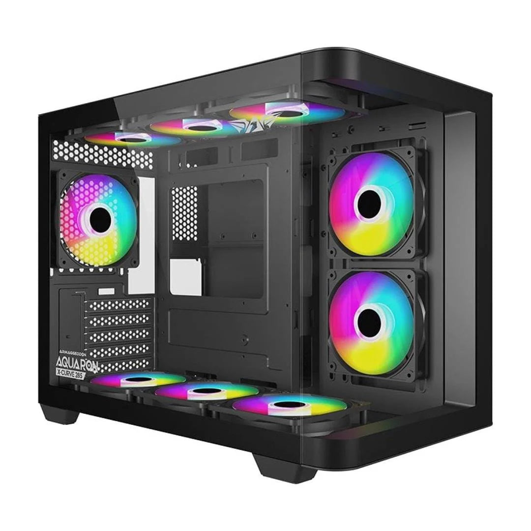 Armaggeddon Aquaron X-Curve 285 MicroATX Gaming Case - Black