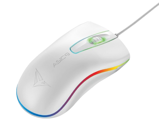 Alcatroz Asic 9 RGB FX Wired USB Mouse - White (2 pack by Valotronics)