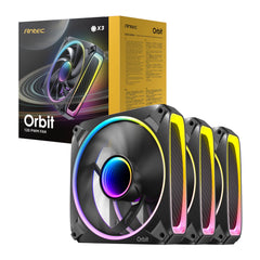 Antec ORBIT PWM 120mm ARGB Fan 3 Pack - Black 