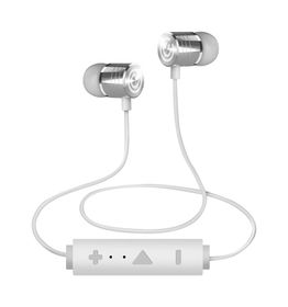 SonicGear BlueSports 7 Pro Bluetooth Earphones - Silver (2 pack by Valotronics)