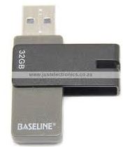 Baseline 32GB USB 2.0 Flash Drive (2 pack by Valotronics)
