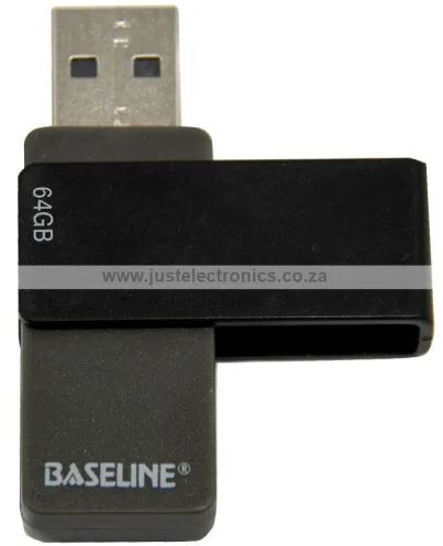 Baseline 64GB USB 2.0 Swivel Memory Stick (2 pack by Valotronics)