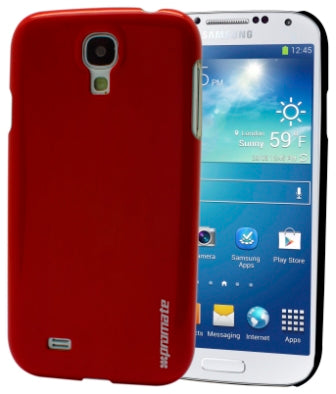 Promate Figaro-S4 Shiny Custom-Fit Shell Case for Samsung Galaxy S4-Red