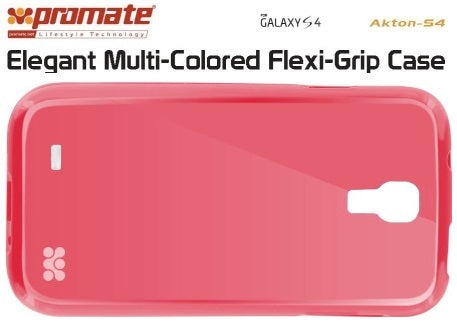 Promate Akton-S4 Elegant Multi-Colored Flexi-Grip Case for Samsung Galaxy S4-Red