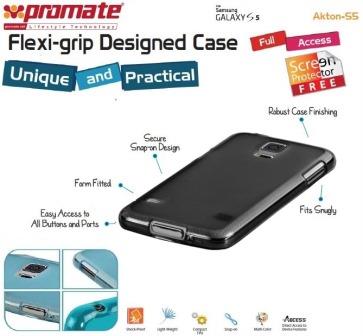 Promate Akton S5 Multi-colored flexi-grip designed Protective Shell Case for Samsung Galaxy S5