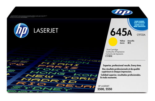 HP 645A CLJ 5500 Yellow Print Cartridge Approximately Cartridge Yield 12 000 PGS