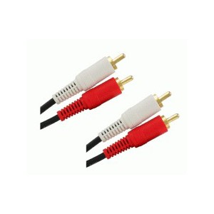 RCA(L+R) Extension (male-male) (12 pack by Valotronics)