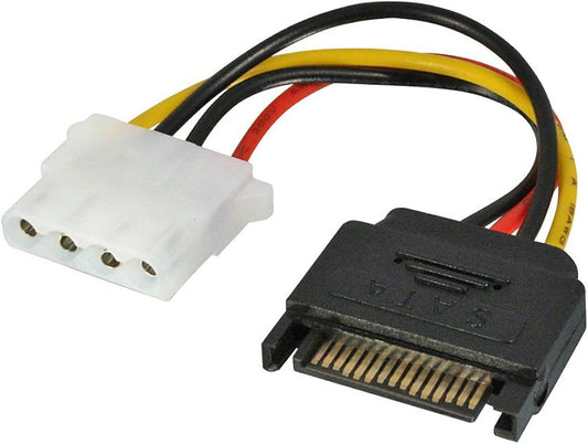 Lindy 0.15M Molex M To 2X SATA Y-Splitter (33299) (2 pack by Valotronics)