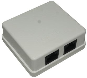 RJ45 CAT 6 DOUBLE WALL SURFACE MOUNT BOX (2 pack by Valotronics)