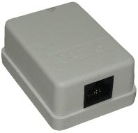 RJ45 CAT6 SINGLE WALL SURFACE MOUNT BOX (3 pack by Valotronics)