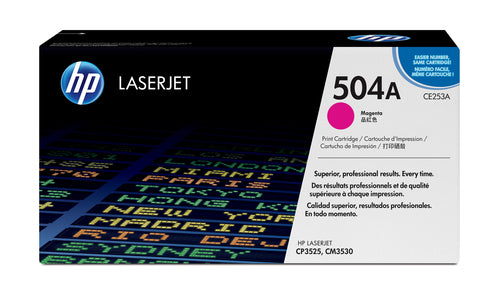 HP 504A CP3525/CM3530 MFP Magenta Print Toner Cartridge Prints Approximately 7 0