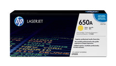HP 650A Color LaserJet CP5525 Yellow Print Toner Cartridge Prints Approximately