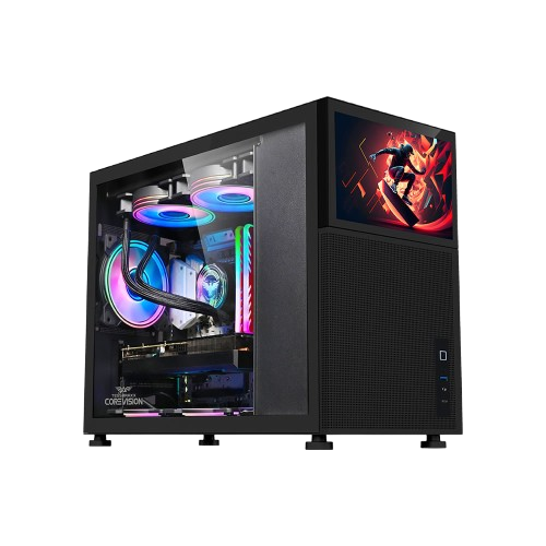 Armaggeddon Tessaraxx Core Vision Micro-ATX Gaming Case - Black