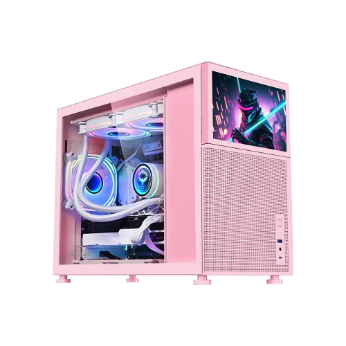 Armaggeddon Tessaraxx Core Vision Micro-ATX Gaming Case - Pink