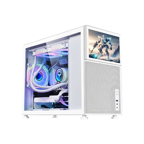 Armaggeddon Tessaraxx Core Vision  Micro-ATX Gaming Case - White