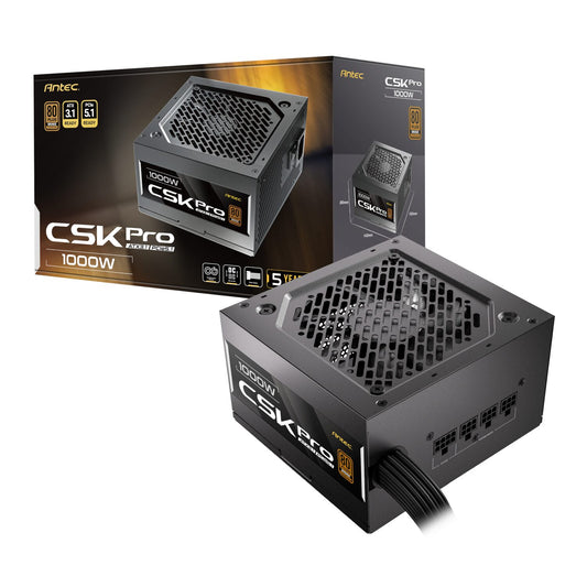 Antec CSK1000 PRO ATX3.1 Semi-Modular 1000W Power Supply (80 PLUS Bronze, PCIe 5.1, ATX 3.1 Certified) 