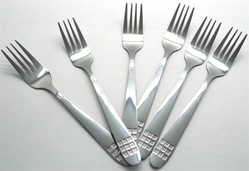 Casey Catering 6 Piece Stainless Steel Dinner Table Forks (3 pack by Valotronics)
