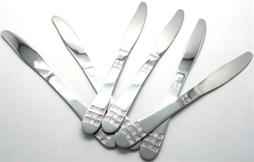 Casey Catering 6 Piece Stainless Steel Dinner Knives Set (2 pack by Valotronics)