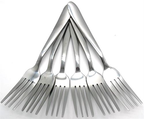 Casey Catering 6 Piece Stainless Steel Dinner Dessert Forks (3 pack by Valotronics)