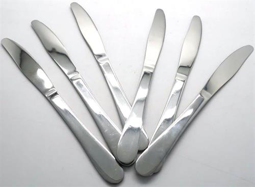 Casey Catering 6 Piece Stainless Steel Dinner Knives Set (2 pack by Valotronics)