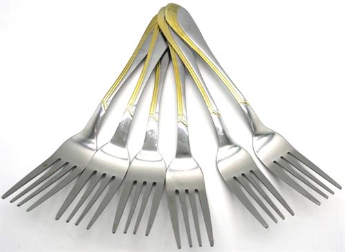 Casey Catering 6 Piece Stainless Steel Dinner Table Forks (2 pack by Valotronics)