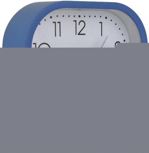 Casey Bedside Square Alarm Clock 12cm Blue (2 pack by Valotronics)