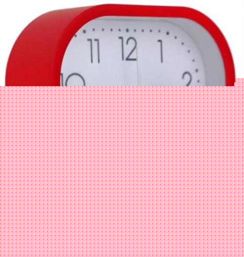 Casey Bedside Square Alarm Clock 12cm Red (2 pack by Valotronics)