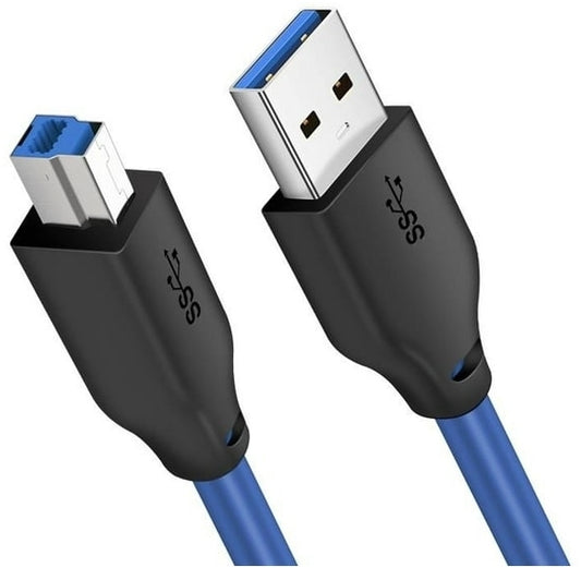CableTime CA12L PVC USB3.0 AM TO BM Printer 2M Cable (2 pack by Valotronics)