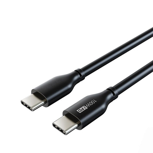 CableTime CU02H PVC USB-C to USB-C USB2.0 1m 100W/5A Cable (2 pack by Valotronics)