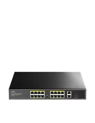 CUDY FS1018P 18-PORT (16X POE / 2X GBE UPLINK / 1X SFP) ETHERNET 200W POE+ SWITCH