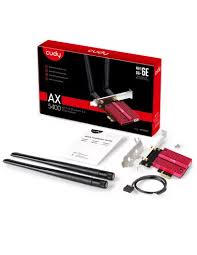 CUDY WE3000S AX5400 WIFI6E & BLUETOOTH TRI-BAND PCI EXPRESS CARD WITH FIXED DUAL ANTENNA
