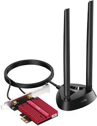 CUDY WE4000 AX5400 WIFI6E & BLUETOOTH TRI-BAND PCI EXPRESS CARD WITH EXTERNAL DUAL ANTENNA