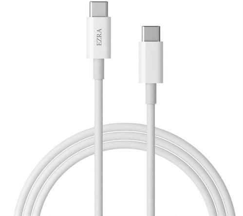 Ezra TypeC To TypeC 1.8meter 60w White Data Cable (2 pack by Valotronics)