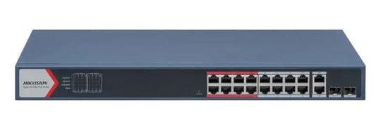 Hikvision L2  Smart Managed Switch  16 10/100M RJ45 PoE ports  2 Gigabit combo p