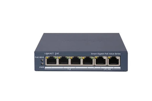 4Ports L2  Smart Managed  4 Gigabit RJ45 PoE ports  2 Gigabit RJ45 port