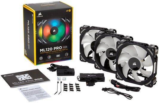 120mm Corsair ML Pro RGBx3+C
