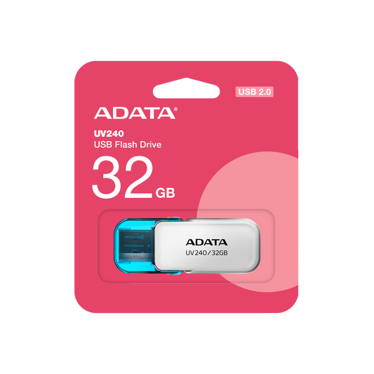 Adata 32Gb UV240 White usb2. (2 pack by Valotronics)