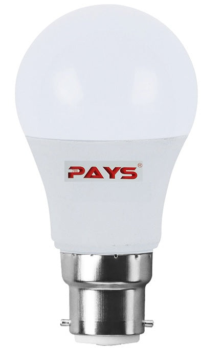 Noble Pays A60 Daylight 9w B22 LED Lamp Retail Box 1 year (3 pack by Valotronics)