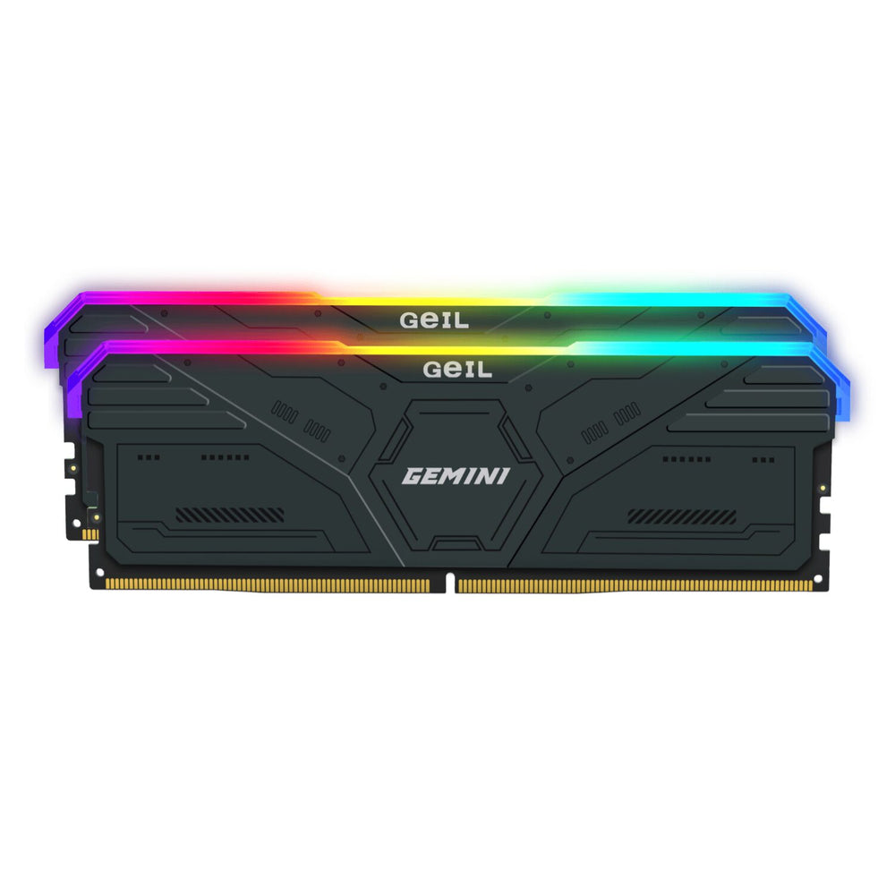 Geil Gemini RGB 64GB KIT(2X32GB) 6000MHz DDR5 Desktop Gaming Memory - Grey 