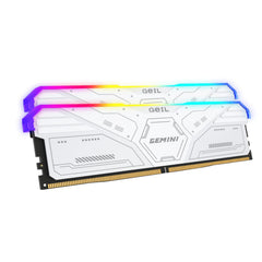 Geil Gemini RGB 64GB KIT(2X32GB) 6000MHz DDR5 Desktop Gaming Memory - White 