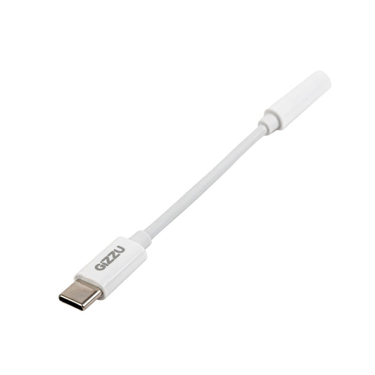 Gizzu USB Type-C to 3.5mm AUX Audio Adapter - White (3 pack by Valotronics)