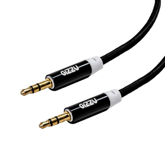 Gizzu 3.5mm AUX Cable 2m - Black (3 pack by Valotronics)