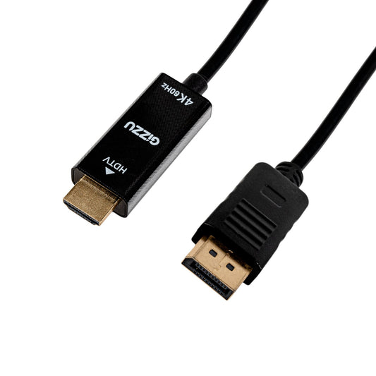 Gizzu 4K60Hz DisplayPort to HDMI Cable 1.5m (2 pack by Valotronics)