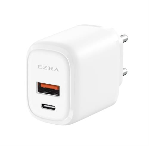 Ezra UsbA And TypeC Dual Output Port 20w Fast Charger (2 pack by Valotronics)