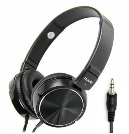 Havit HV-H2178D Colourful Music Headphone - Black (2 pack by Valotronics)