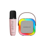 SonicGear iOX K200 Portable Bluetooth Speaker with Wireless Microphone - Pink